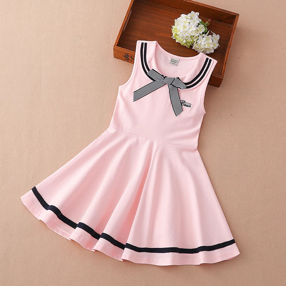 Kids Dresses for Girls Clothes Cotton Summer Dresses for 5 6 7 8 9 10 11 12 Years Casual Sleeveless Children&
