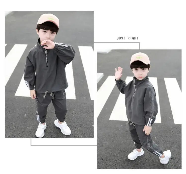2023 Kids Clothes Boys Spring Autumn teenage Sports Suit Boys Set tracksuits Children Clothing Set 2pcs coat+Pants Causal