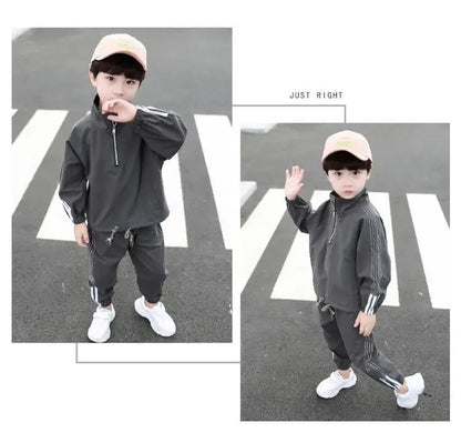 2023 Kids Clothes Boys Spring Autumn teenage Sports Suit Boys Set tracksuits Children Clothing Set 2pcs coat+Pants Causal