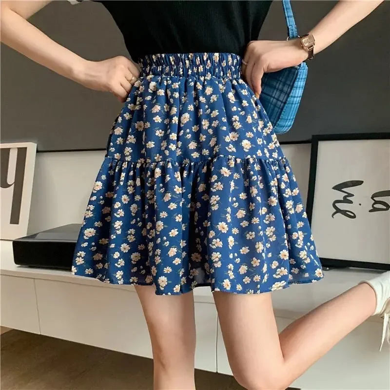 Short Mini Skirts For Women Korean Style Woman Skirt Chiffon Summer Offer Aesthetic Hot Harajuku Luxury Elegant Modest Stylish V