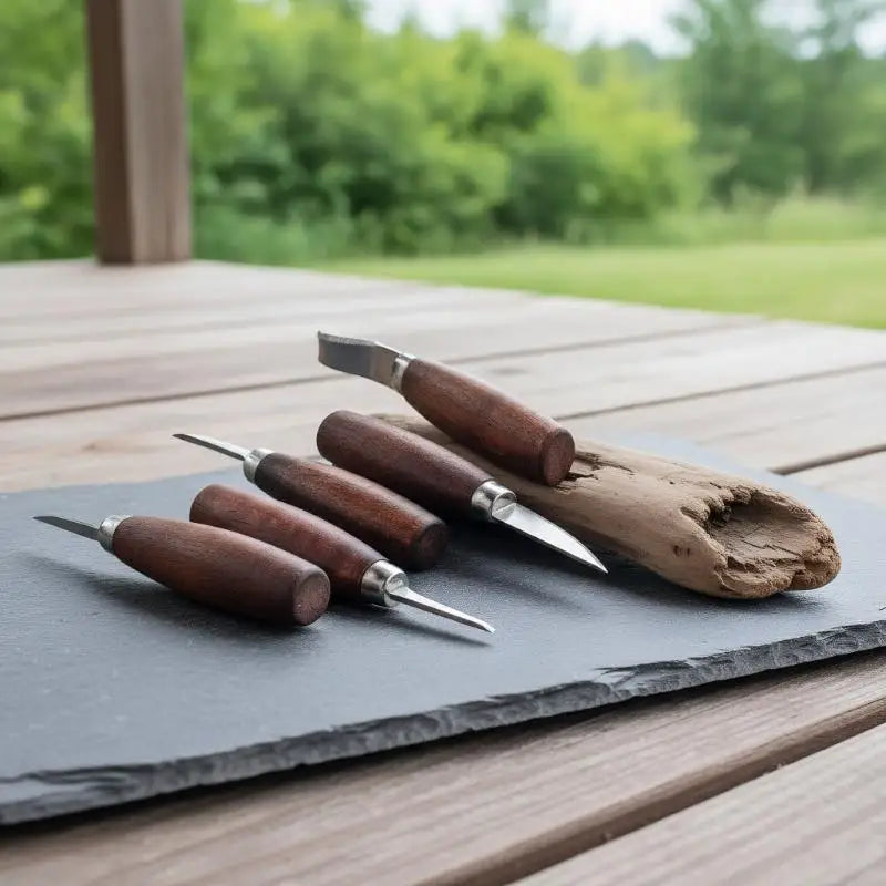[E] 5pcs Tools For Wood Carving Chisel Woodworking Cutter Hand Tool Set Wood Carving Knife DIY Peeling Woodcarving
