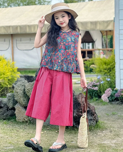Kids Girl Clothes Summer Suits for Girls 12 14 Years Old Clothing Sets 4 7 Children 11 Korean Children&