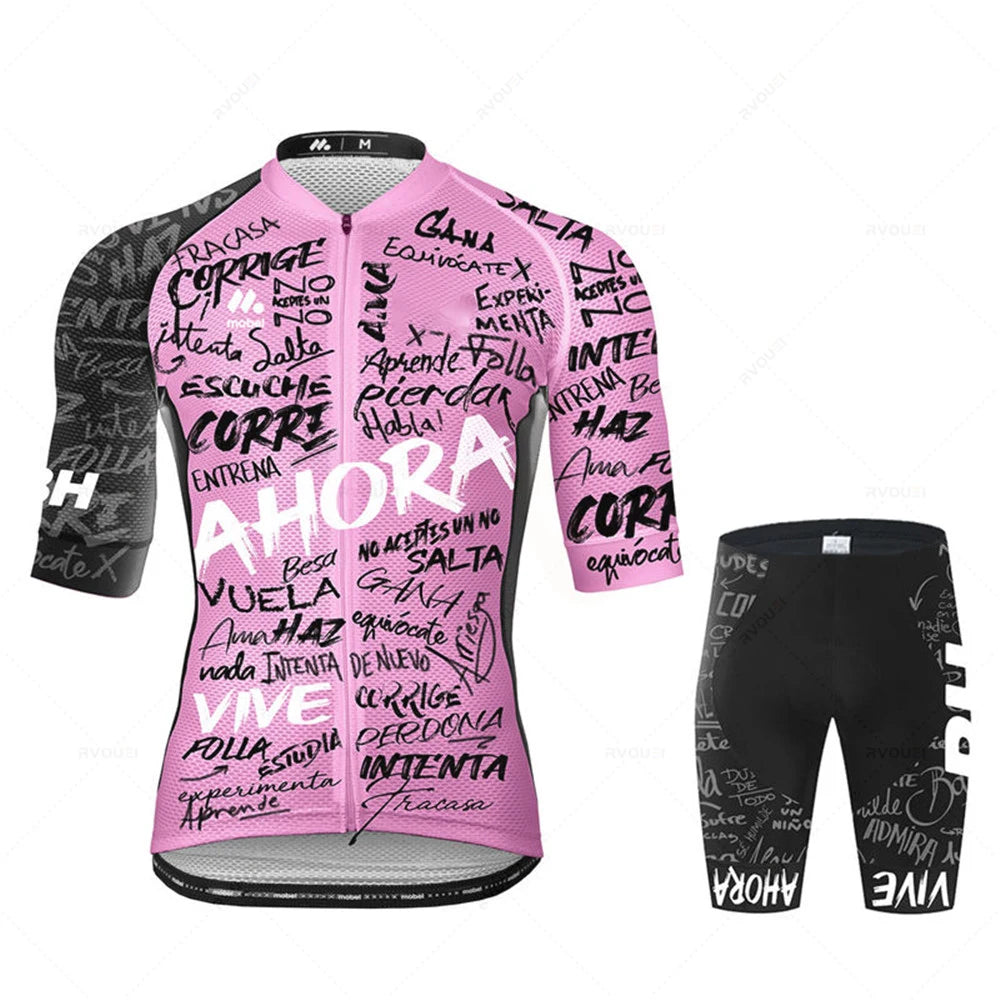 Cycling Jersey Set Team Racing Bike Clothes Summer Mountain Bicycle Clothing Men&