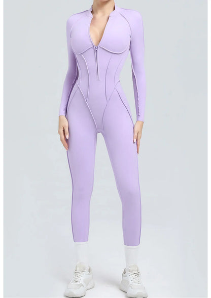 Yoga Suit Gym Set Women Training Sportswear Fitness Long Sleeved Sports Jumpsuit Women Push Up Female Workout Clothes Bodysuits