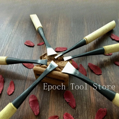 Hand Wood Carving Tools Set Woodworking Chisels with Flat Knife Round Knife for Hand-Carved Sculptures &amp; Decorative Engraving