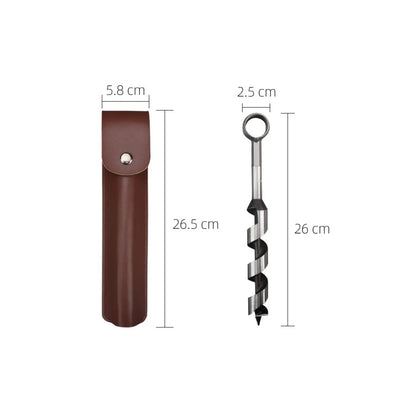 Hand Auger Wrench Outdoor Survival Settlers Punch Tool Wood Drill Peg and Manual Hole Maker Multitool Outdoor Wood Punch Tools