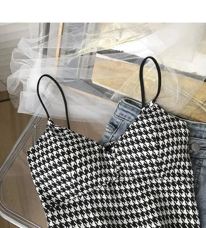 Crop Top Women Sexy Wireless Push Up Padded Tank Top Slim Was Thin Sports Summer Camisole 2023 New
