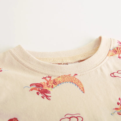 Kids Boys Girls Fashion Infants Clothing Printing T-shirt Summer