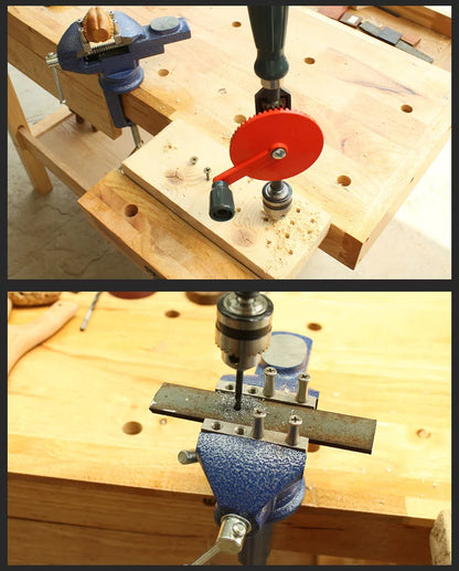 Hand Crank Drill Multi-Function Hole Driller Woodworking Manual Drill for Home Use Hand-Held Wood Drilling Tool Specialized Tool
