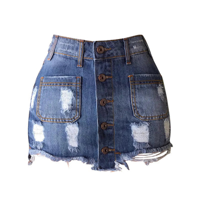 Short Denim Skirt Women&