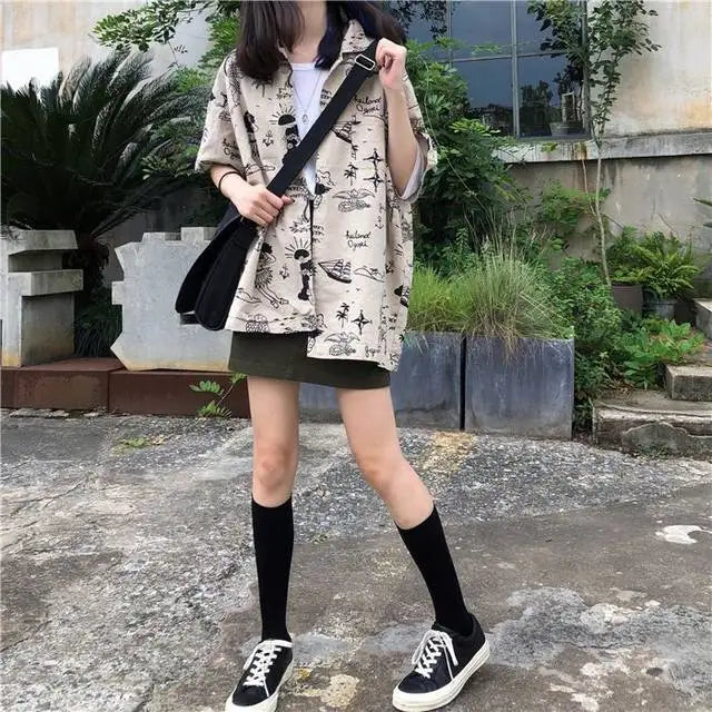 Shirts Women Linen Mandarin Collar Cropped Boxy Fit Tea Ceremony Zen Minimalist Blouse For Meditative Female Calm Daily Outfit