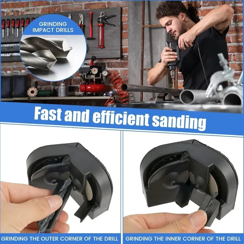 Drill Bit Sharpener Multipurpose Drill Bits Grinding Sharpener, Portable Drill Grinder Grinding Tool, Powered by Electric Drills