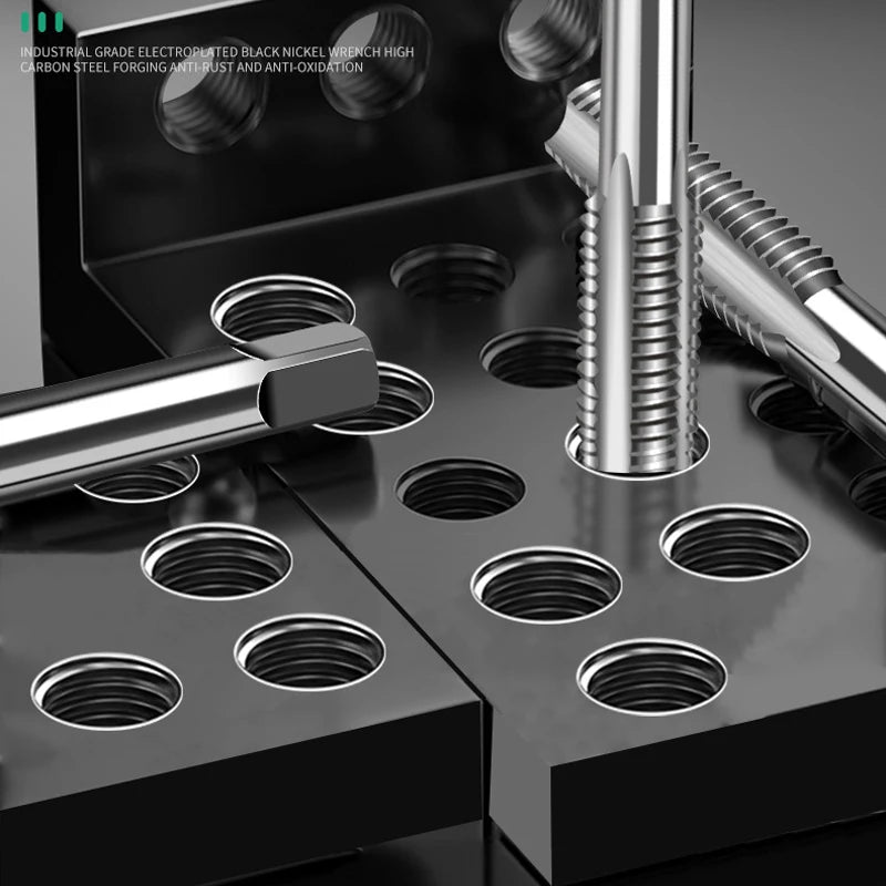 6/8 PCS Manual Tap Wrench Set HSS Right Tapping Drill Bit Thread Punching Tool External Thread Making Steel Screw Tab Hand Tools