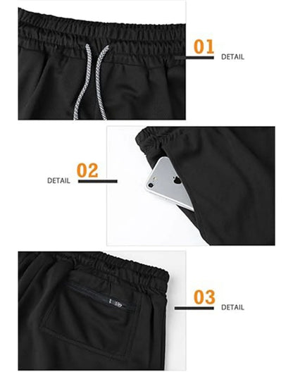 Running Shorts Men Fitness Gym Training 2-in-1 Sports Compression Fashion Quick Dry Workout Harajuku Jogging Double Deck Summer