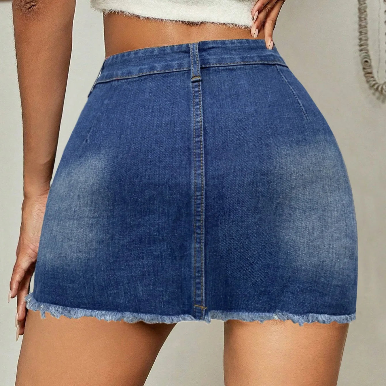 Short Denim Skirt Women&
