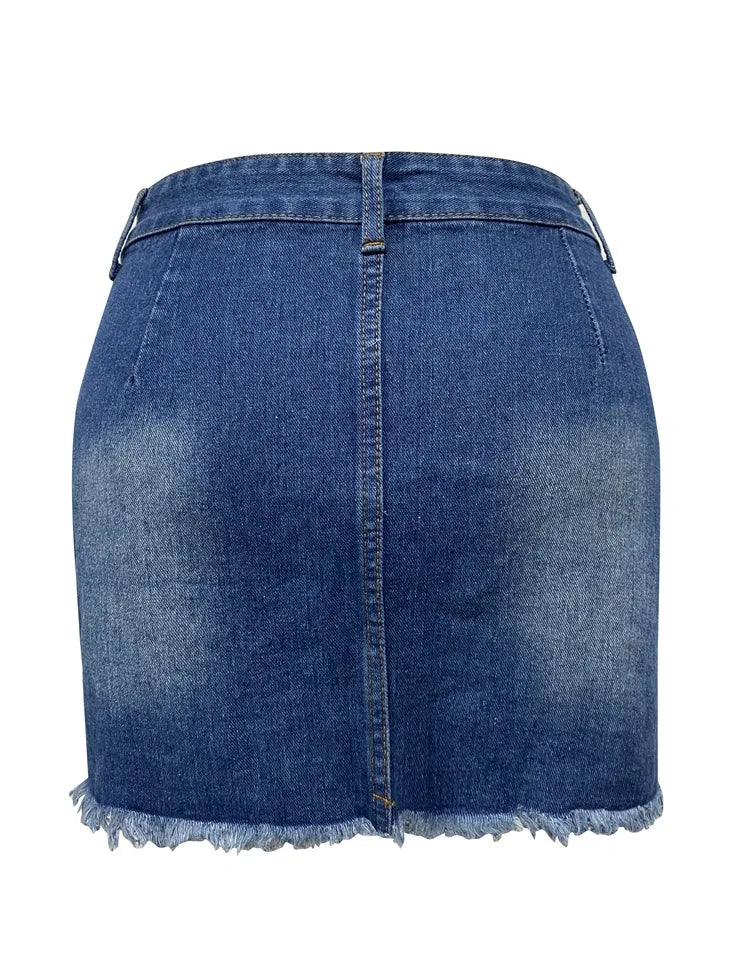 Short Denim Skirt Women&