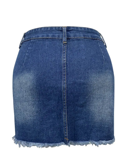 Short Denim Skirt Women&