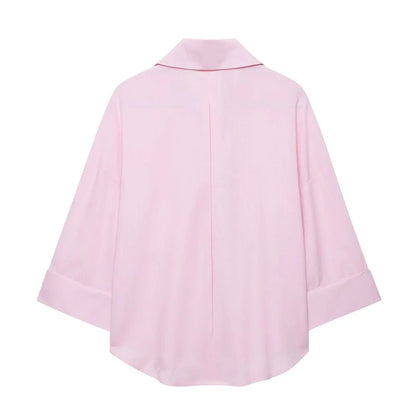 Spring Autumn Simple Linen Blend Long Sleeve Casual Shirt Summer Lapel Single Breasted Loose Chic Shirts Fashion Blouses Women