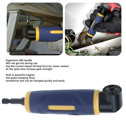 Drill Attachments Powerful Magnet Drills Attachment Ergonomic Handle Yellow and Blue Right Angle Drill for Electric Drill