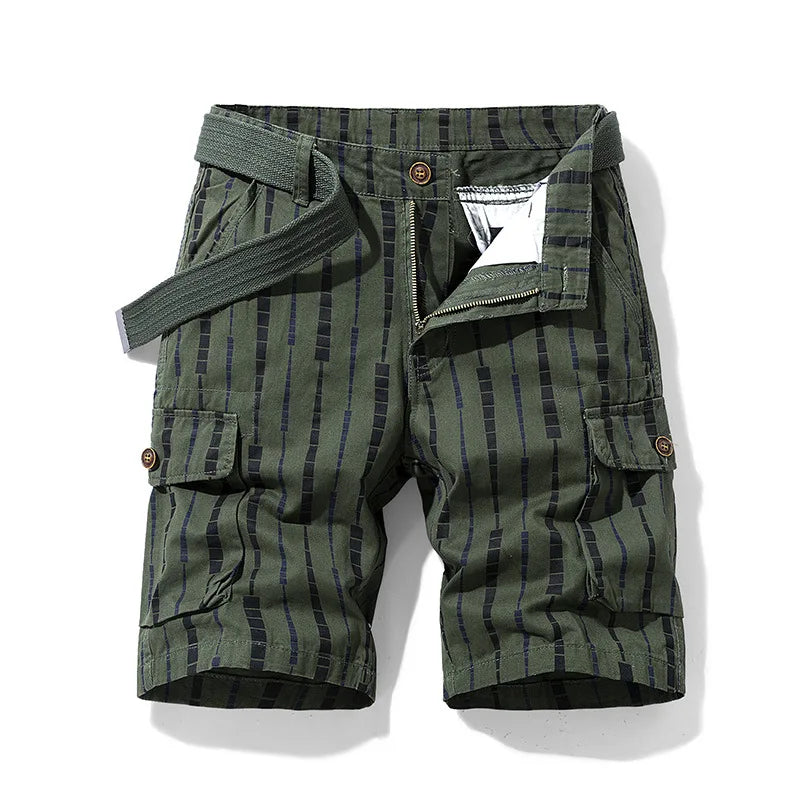Men Shorts 2023 Fashion Plaid Beach Shorts Mens Casual Camo Camouflage Shorts Military Short Pants Male Bermuda Cargo Overalls