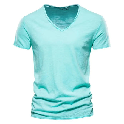 100% Cotton Men T-shirt Casual Soft Fitness Summer Thin T-shirts Men&