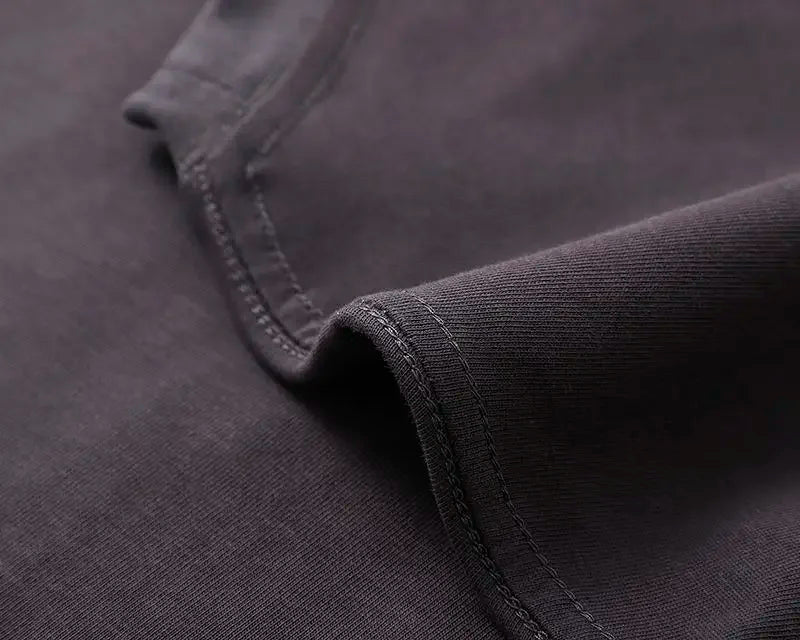 600g Cotton T-Shirts Men Short Sleeved Heavyweight Summer Round Neck Loose Breathable Shirt for Men Women Basic Tee