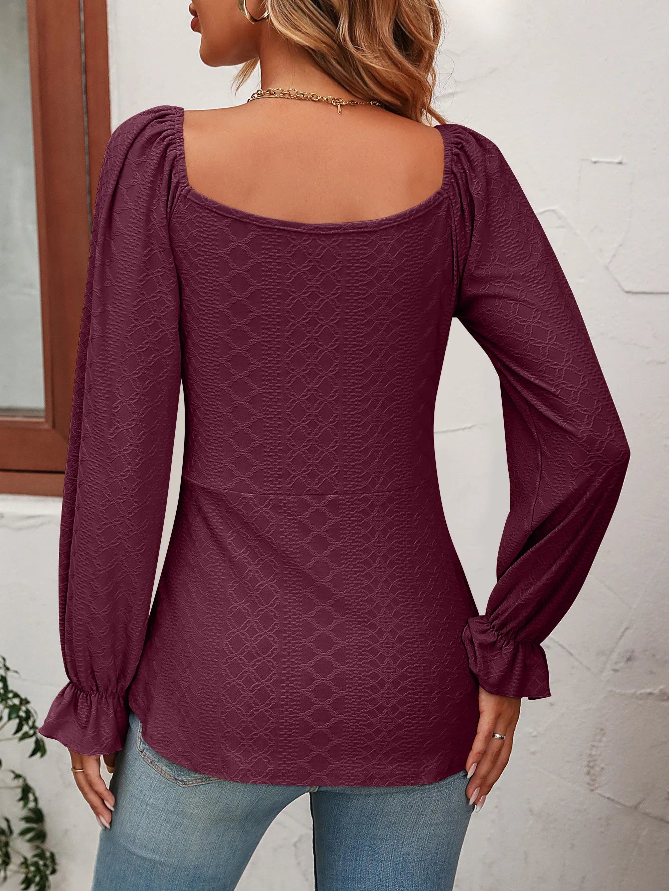 Fashion A Line Women Blouse Sexy V-Neck Drawstring Waist Long Sleeve T-Shirt Lady Elegant Spring Autumn Tops