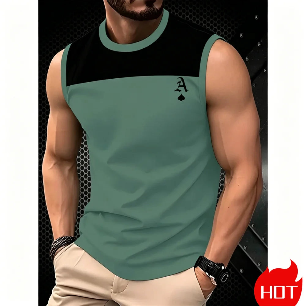 sleeveless T-shirt for man Summer tank tops Fashion Men&
