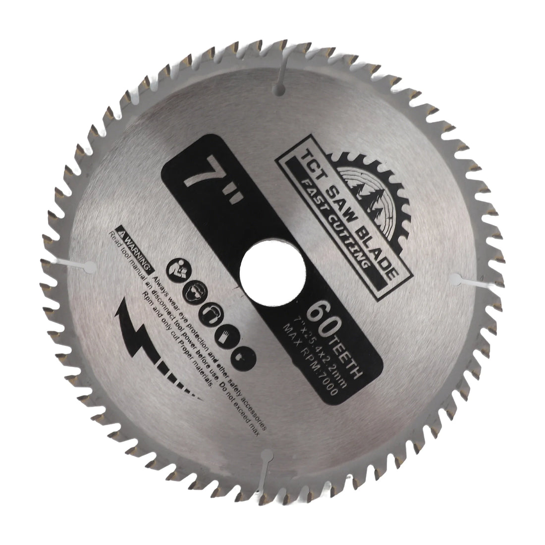 Saw Blade 7”180mm 60 Teeth Carbide Circular Saw Blade Cutting Disc for Wood Plastic