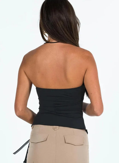 Women Tanks Solid Off Shoulder Asymmetric Drawstring Slit Casual Camis Elastic Sleeveless Female Crop Tops Summer Sexy Spicy