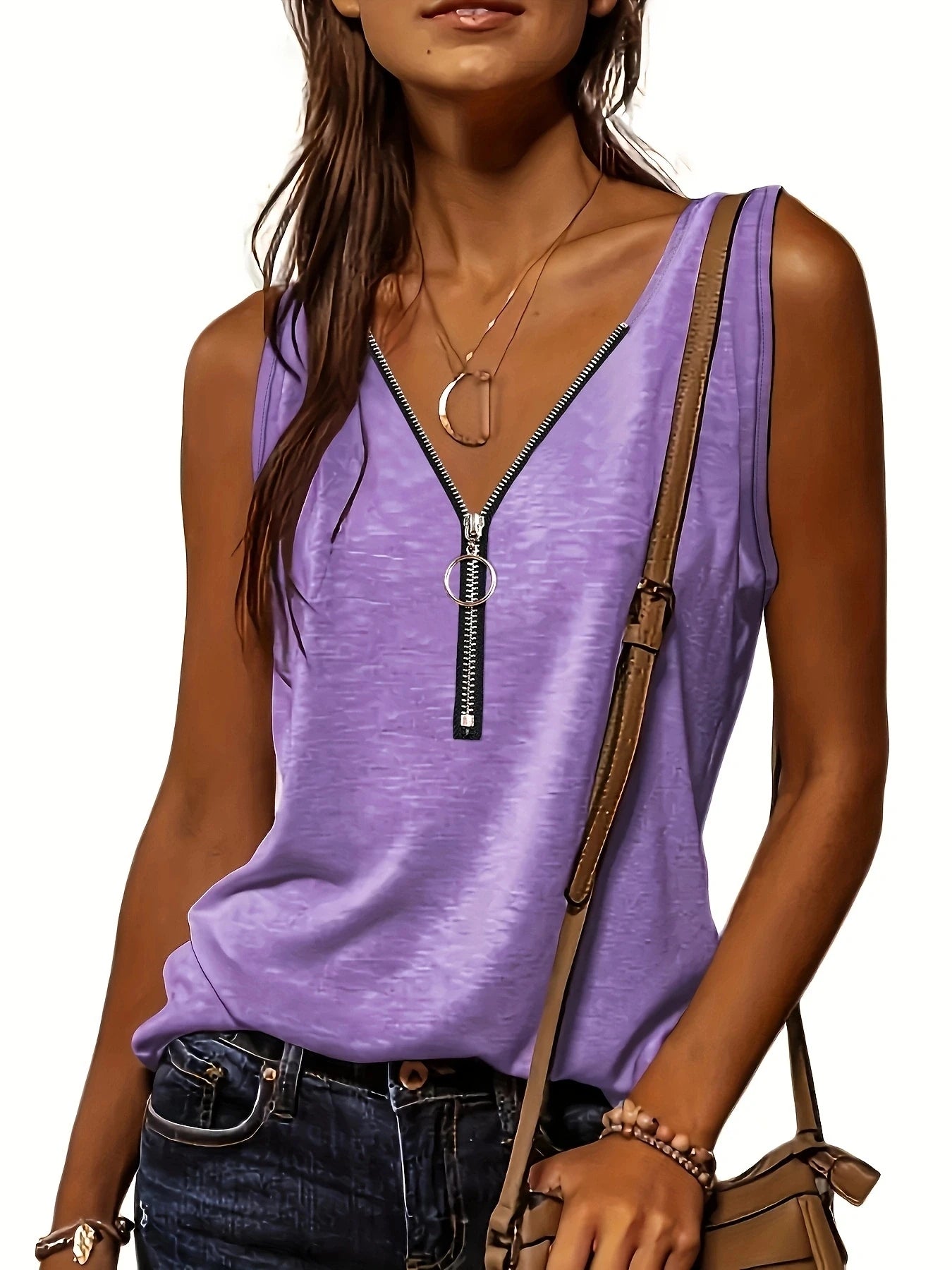 AB Women Fashion Zip-up Vest