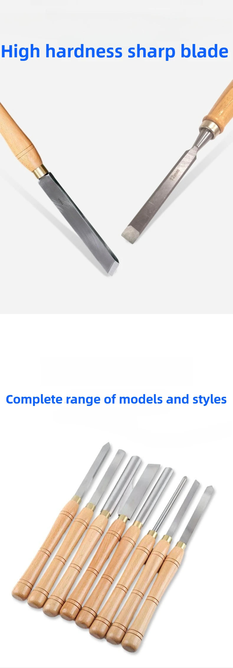 Woodworking 8PCS Turning Tools Professional Carving Hand Chisel Set Portable Woodcraft Carpentry DIY Knife Working Cutter Tools