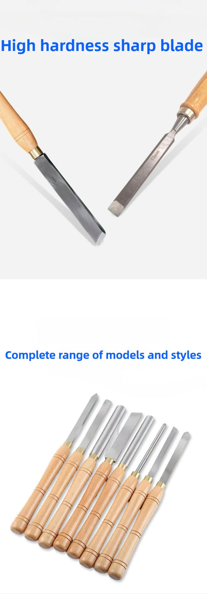 Woodworking 8PCS Turning Tools Professional Carving Hand Chisel Set Portable Woodcraft Carpentry DIY Knife Working Cutter Tools