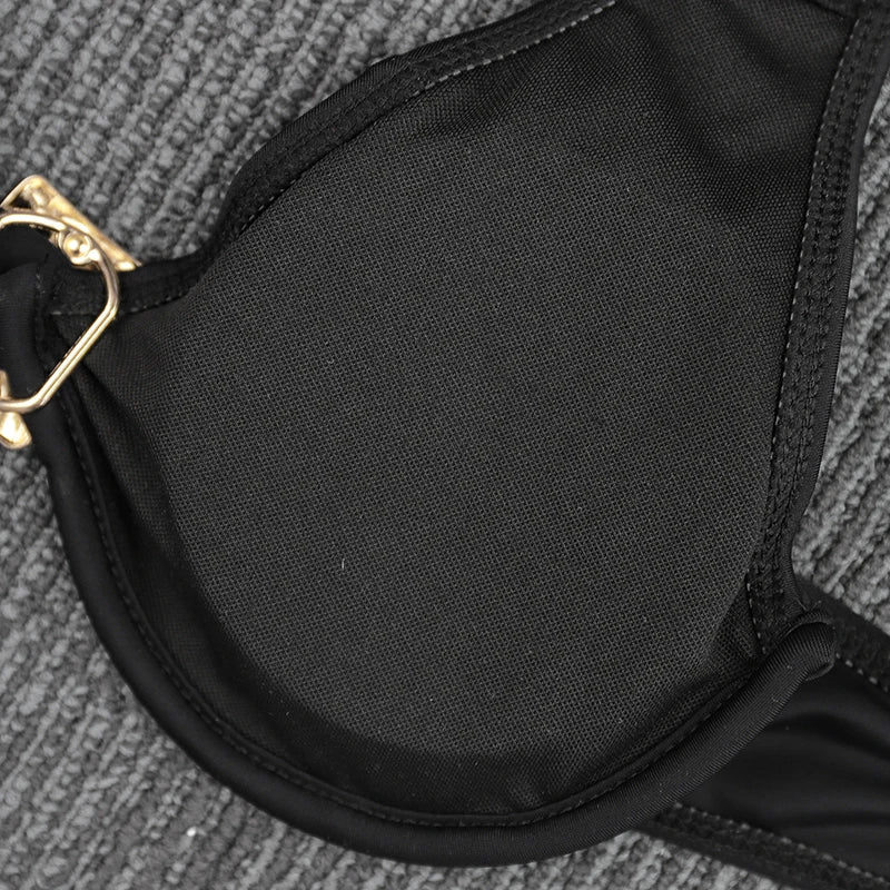 Push Up Swimwear Women Swimsuits 2025 Sexy Brazilian Bikini Set Thong Micro Biquini Female Bathing Suit Solid Beachwear