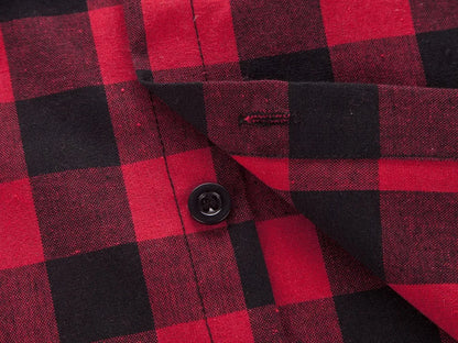 2025 New Summer Fashion Button Up Chemise Homme Checkered Shirts Men Short Sleeve Blouses Tops