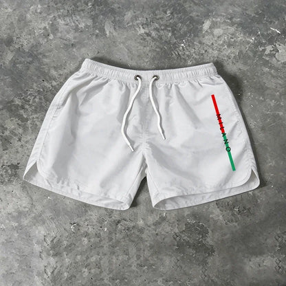 Summer Mens Beach Shorts Casual Quick Dry Surf Man Swimwear Outdoor Jogging Shorts Swimming Fashion Elastic Waist Sports Pants