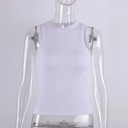 Tank Tops Women Yellow Casual Vest Sleeveless Camis Shoulder Women&