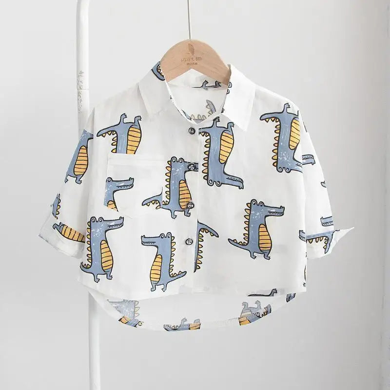 Kids Shirt Clothes Spring Thin Blouses Clothing Infant Boy Plaid Cotton Tops 1 2 3 4 Years Kids Long Sleeves Shirt