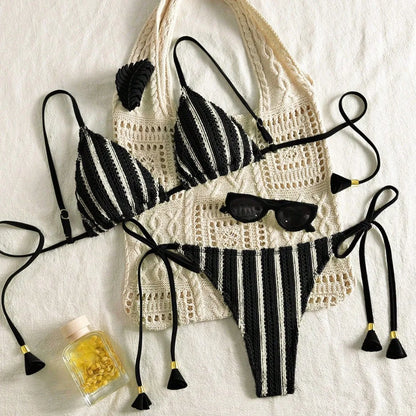 New Ribbed Bikini Swimsuit Female Swimwear Women Two-pieces Bikini Set Bather Bathing Suit Swim Suit Beachwear Купальник Женский