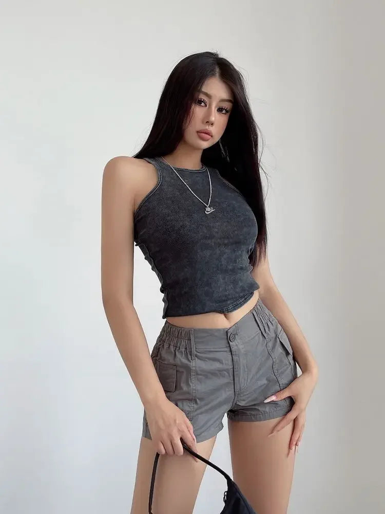 Short Pants Woman High Waist Shorts for Women Cotton Harajuku Fashion Summer Youthful Wholesale XL Elegant Classic Stretchy Hot