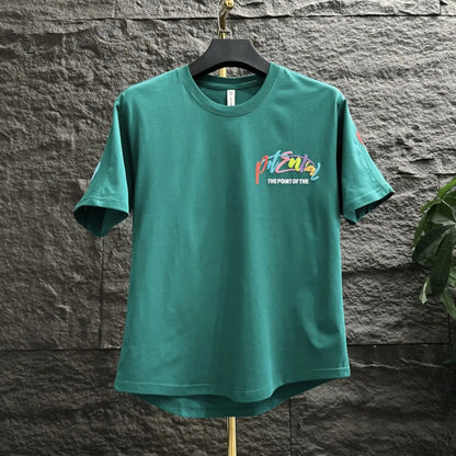 Top 100℅ Cotton Graphic T Shirt for Men Print Watercolor Fashion New In Cool Man Tee Shirts Xl Luxury High Quality S Streetwear