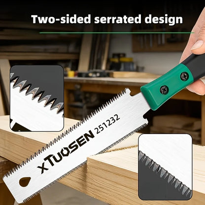 Three-piece or single-piece Japanese saws, hardwood fine-toothed saws，portable cutting tools with anti-slip wooden handles