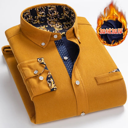Mens Clothing Shirt For Men Long Sleeve Casual Shirt Winter Camisas Blouse Men&