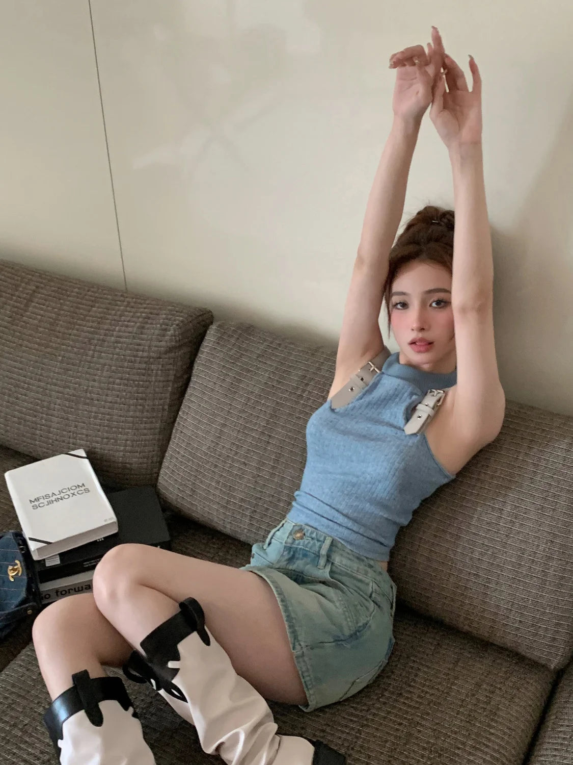 Tanks Women Personality Streetwear Ins Patchwork Design Summer Female Hotsweet Fashion Slim Korean Style Sexy Casual Sleeveless