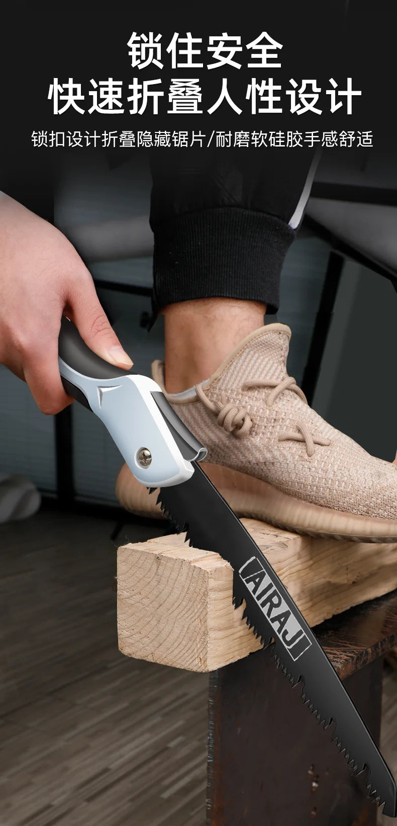 Small portable household manual wood saw special saw blade for gardening tools used to trim trees and branches