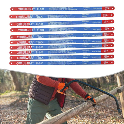 10Pcs/Set 14T/18T/24T Hacksaw Blade 300mm M35 Steel Hand Saw Blades Bi-Metal For Meat Wood Cut Hand Tool
