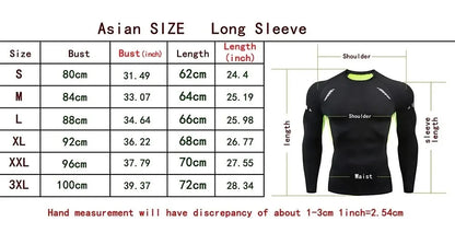 Gym Sports T-shirts for Men Long Sleeve Tights Boxing Sportswear Breathable Quick Dry Fitness Tops Male Outdoor Training Clothes