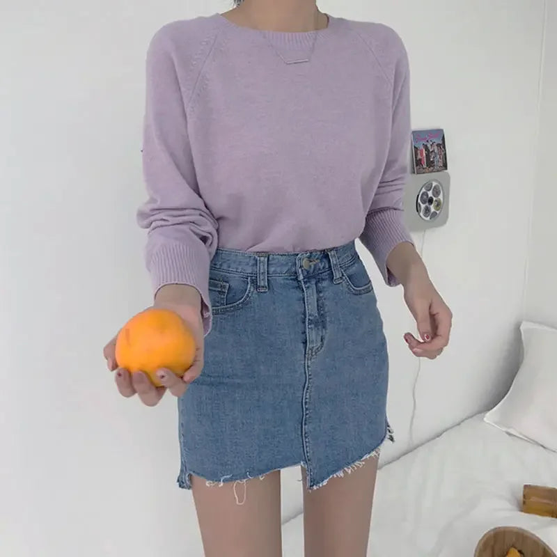 Jeans Skirts For Women Short Irregular High Waist Woman Denim Skirt Sexy Korean Style Cheap Streetwear Clothing Sales Fashion