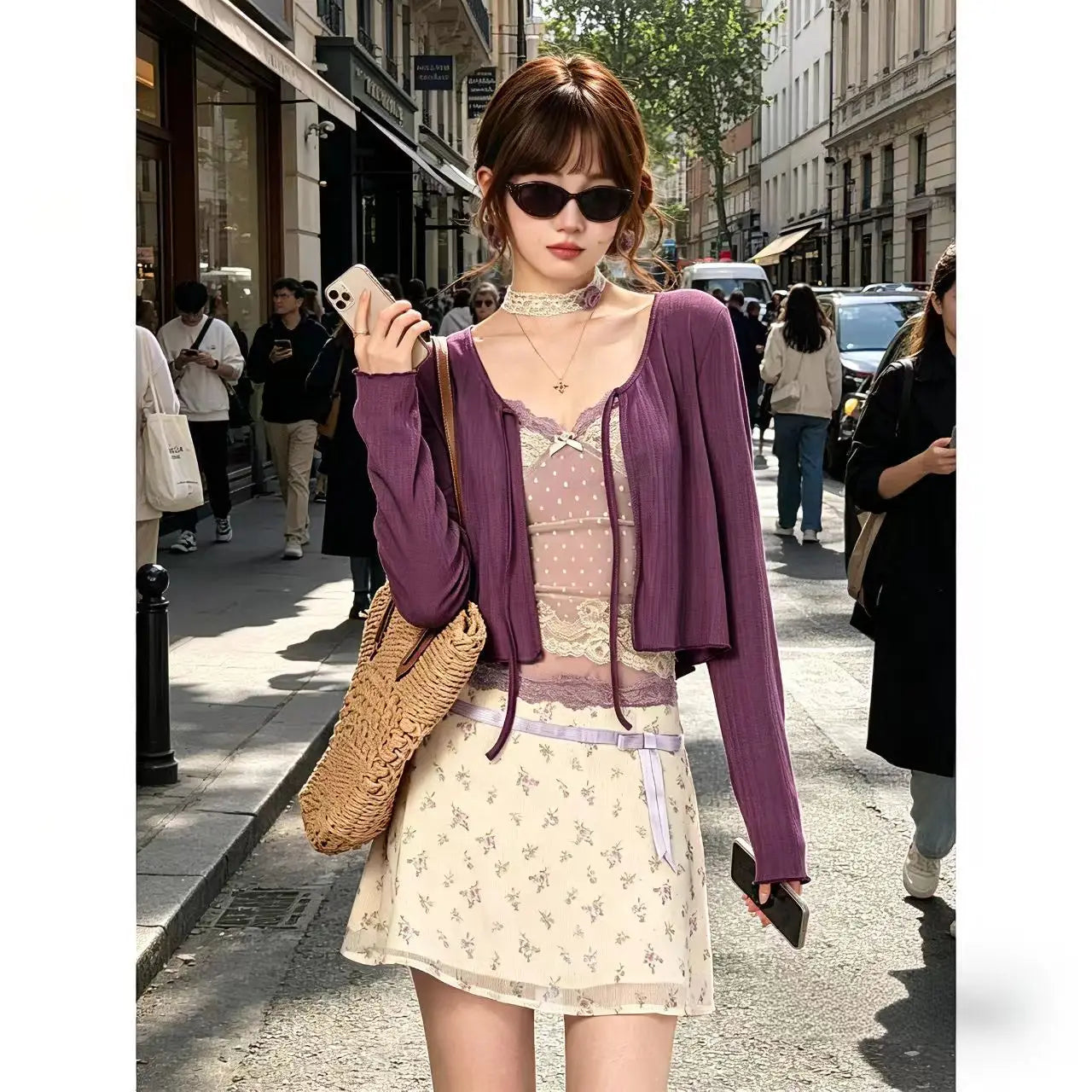 2026 New Skirt Summer Idyllic Small Floral High Waist Exquisite A-sub Short Skirt