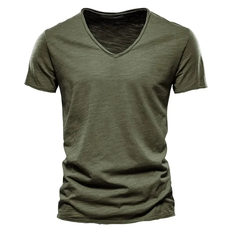 100% Cotton Men T-shirt Casual Soft Fitness Summer Thin T-shirts Men&
